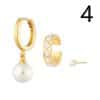 Women's Fashion Irregular Geometric Diamond Earrings Set