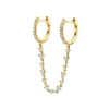 Silver Needle One Piece Diamond Earrings Double Circle Fashion Trend