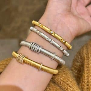 Woven Carved Gold Bracelet Good Luck Comes Brushed High-grade Light Luxury Bracelet For Women