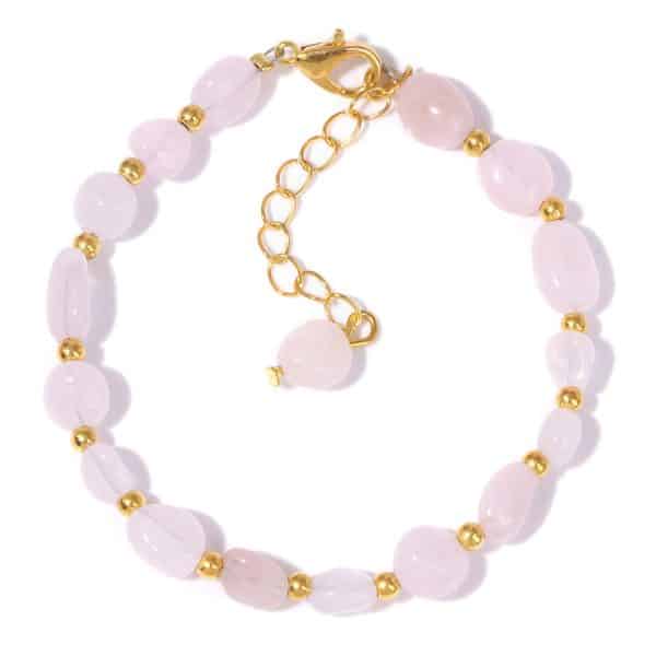 Accompanying Stone Beads Bracelet Women's Irregular Stone Lobster Buckle