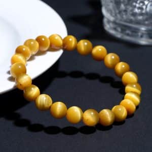 Female Versatile Natural Gold Tigereye Ball Bracelet