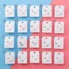 Japan and South Korea mini series set bow earrings 6 sets of stars flowers shine zircon earrings small ear bone nails
