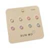 Super Colored Stud Earrings Set For Women