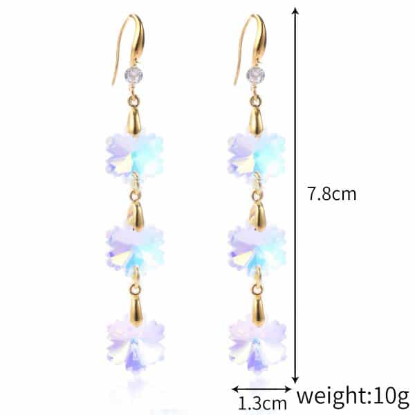 Women's Stylish Water Drop Crystal Earrings