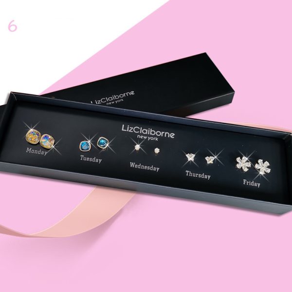 Women's Small And Delicate Multi-Ear Piercing Stud Earrings Combination Set