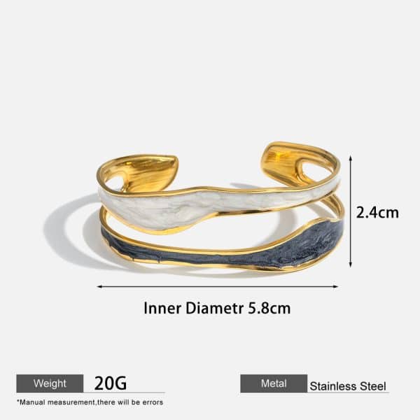 Women's Stainless Steel Drip Bracelet Adjustable Opening