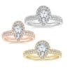 S925 Inlaid Water Drop Pear-shaped Zircon Women's Ring