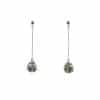 Women's water drop silver earrings