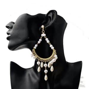 Water drop imitation pearl earrings women