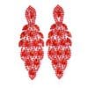 Colorful Crystals Water Drop Earrings Exaggerated Shiny