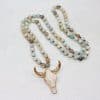 Stone Bead Necklace Antique Jewelry Pendant