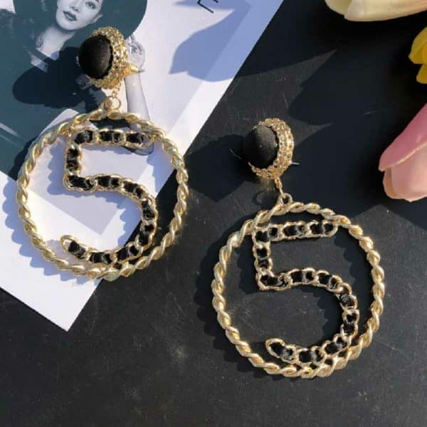 Weave 1 pair 5 part drop earrings