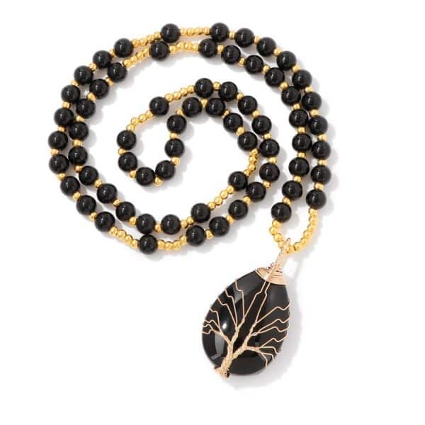 Stone Pendant Elastic String Men's And Women's Necklaces Seaside Beach Style
