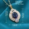 Geometric Design Heavy Industry Over Zircon-inlaid Pendant Necklace