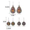 Alloy drop oil inlaid rice bead earrings