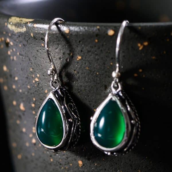 Agate Drop-Shaped Fashion Personality Female Earrings