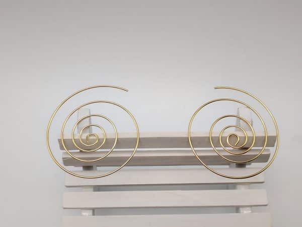 Circle silver earrings