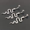 Belly Button Nails With Sterling Silver Snake Set With Zircon