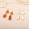 Two-tone Acrylic-based Resin Water Drop Earrings