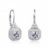 Cubic Zircon Square Geometric Drop Earrings