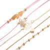 Vintage Turtle Heart Map Charm Bracelets Set For Women 2 New Design Stone Beads Infinite Bracelet Boho Jewelry Wholesale