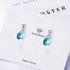 Blue water drop earrings