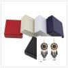 Drop-shaped alloy pendant earrings
