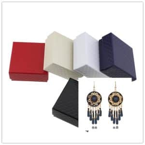 Drop-shaped alloy pendant earrings