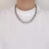 Cuban Necklace Men's Pure Silver High Street Splicing