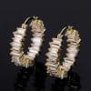 Personalized Single Row Water Drop AAA Zircon Earrings