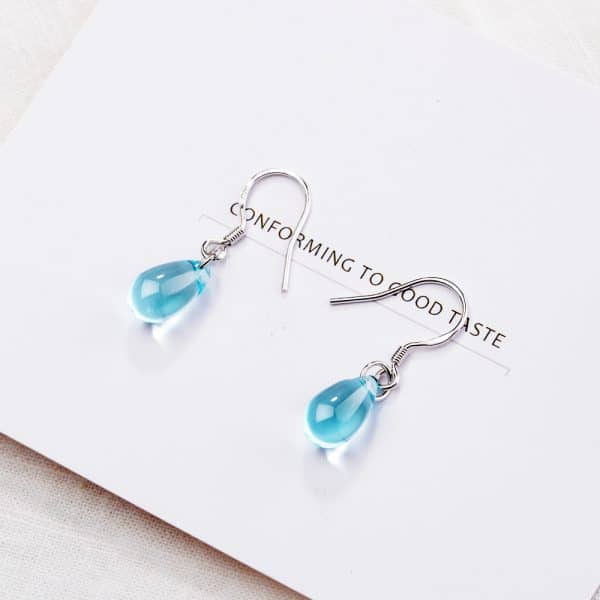 Crystal drop drop earrings
