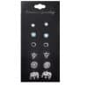 Retro earrings set combination Elephant triangle earrings 6 pairs of earrings combination card set