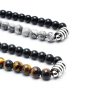 Stainless steel natural stone necklace