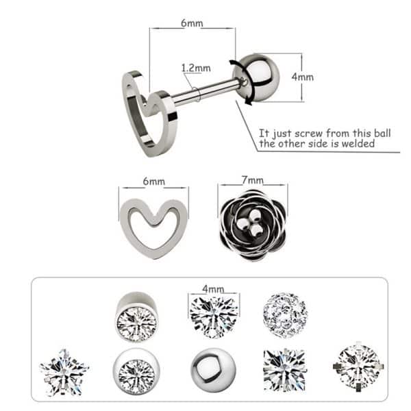 Exquisite zircon earring set