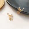 Korean Temperament High-end Earrings With Micro-set Zircon Tassel