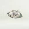 S925 Sterling Silver Flowers Epoxy Oil Zircon Ring For Women
