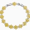 Blue Full Diamond Lotus Bracelet For Men's Hip Hop Dopamine Colored Tennis Chain