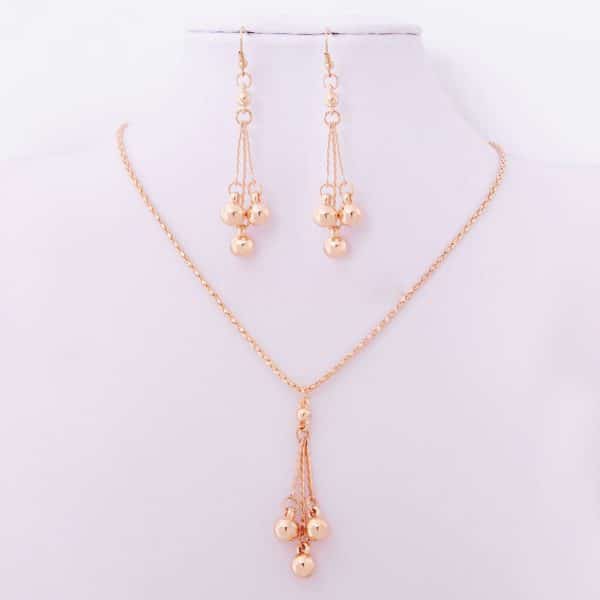 Earrings necklace jewelry set