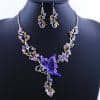 Dielian Flower Necklace Jewelry Set