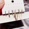 6-piece set of high-end light luxury earrings