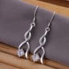 Crystal Spiral Drop Earrings