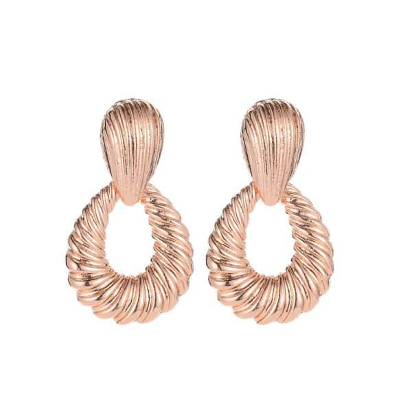 Alloy Plated Water Drop Shaped Eardrops