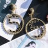 Weave 1 pair 5 part drop earrings