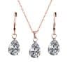 Water drop earrings necklace jewelry set