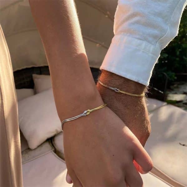Valentine's Day Knot Snake Stainless Steel Knot Couple Bracelet