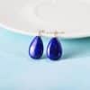 Chain drop lapis lazuli earrings