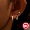 S925 Sterling Silver Classic Ear Ring High-end Temperament Earrings Women's Set