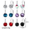 Women's Fashion Simple Stainless Steel Zircon Earings Set