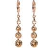 18K gold-plated diamond drop earrings