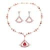 Women's Triangle Micro-set Zircon Necklace Earring Set
